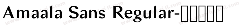 Amaala Sans Regular字体转换